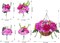 Artificial Fall Mums Flowers Baskets for Outside Decoration, Fake Hanging Silk Fuchsia Flower, Faux Chrysanthemum Summer UV Resistant Realistic for Porch Yard Autumn Decor